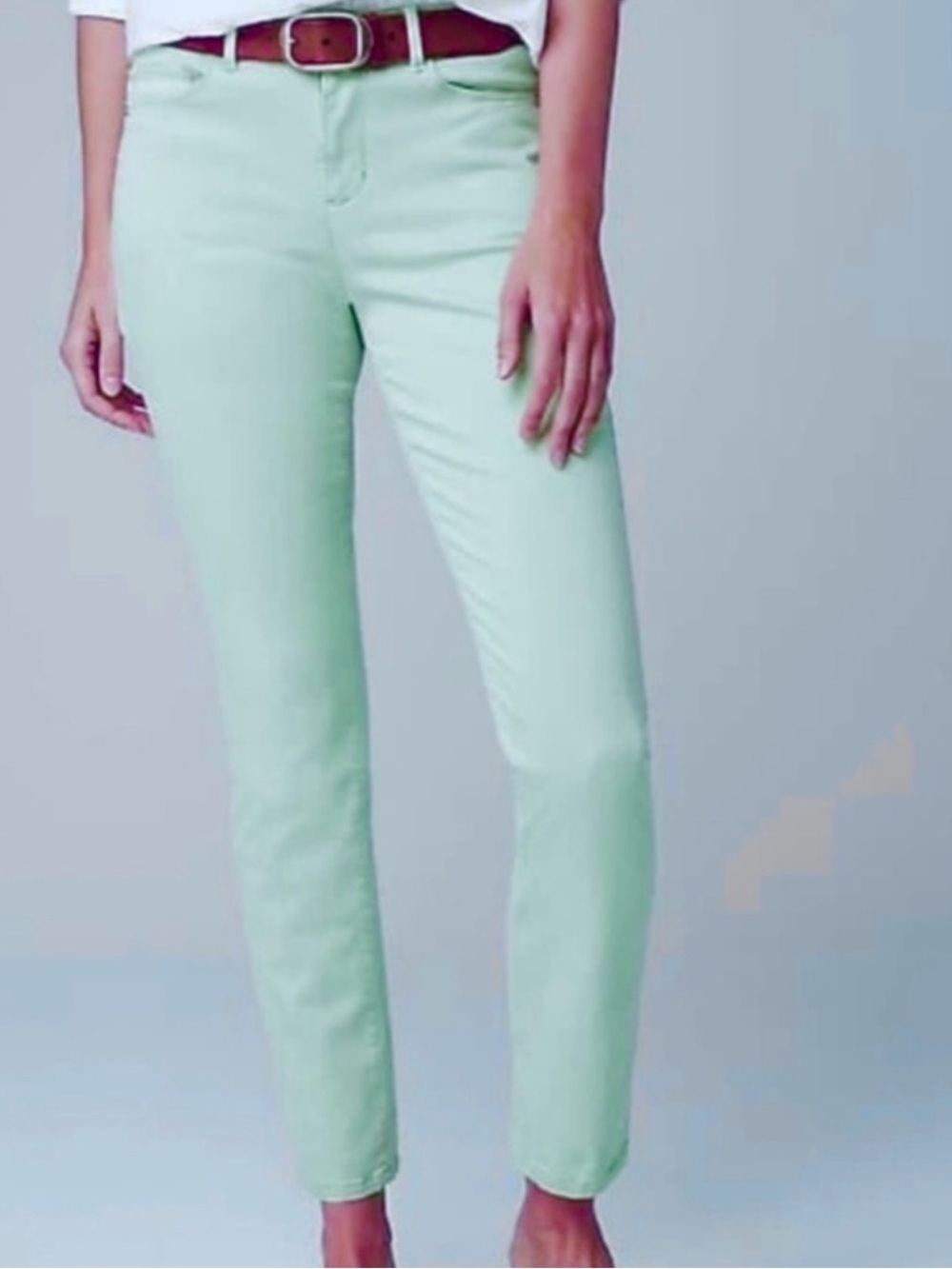 NWOT J. Jill Women's Mint Green Slim Ankle Jeans